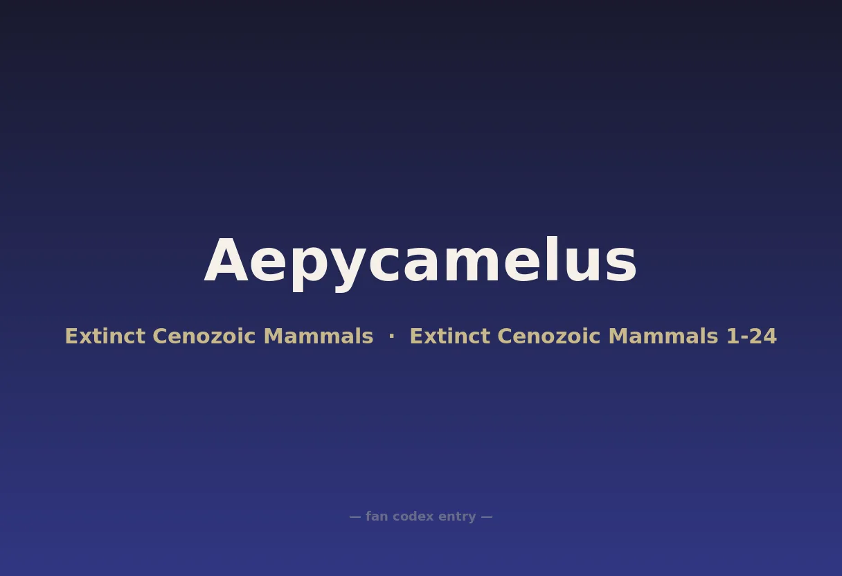 Aepycamelus