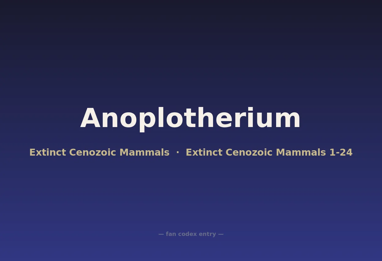 Anoplotherium
